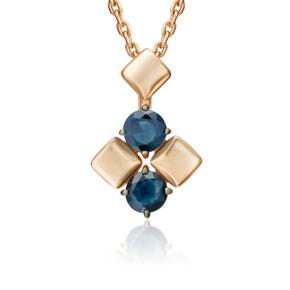 Подвеска из красного золота с сапфирами 03-3619-00-102-1110