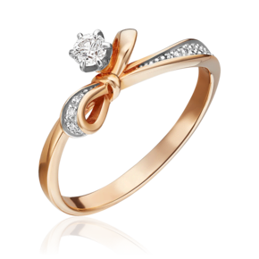 Кольцо из комбинированного золота с бриллиантами 01-1598-00-101-1111-30