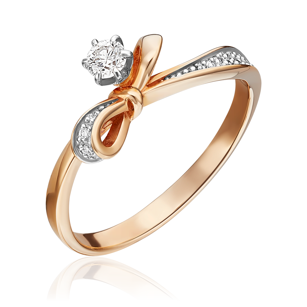 Кольцо из комбинированного золота с бриллиантами 01-1598-00-101-1111-30