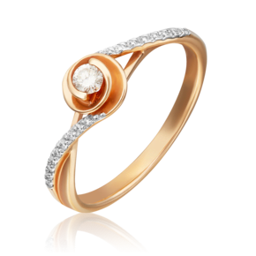 Кольцо из красного золота с бриллиантами 01-1610-00-101-1110-30