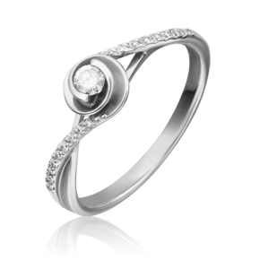 Кольцо из белого золота с бриллиантами 01-1610-00-101-1120-30