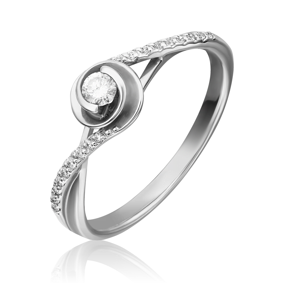 Кольцо из белого золота с бриллиантами 01-1610-00-101-1120-30