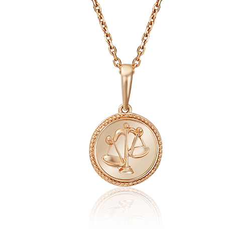Подвеска «Знак зодиака Весы» из красного золота 03-3110-07-000-1110-66