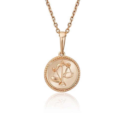 Подвеска «Знак зодиака Весы» из красного золота 03-3110-07-000-1110-66