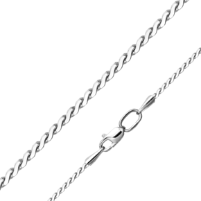 Цепь из белого золота с алмазной гранью (плетение «Панцирное плоское») 21-0138-060-1120