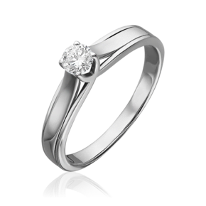 Помолвочное кольцо из белого золота с бриллиантом 01-5029-00-101-1120-30