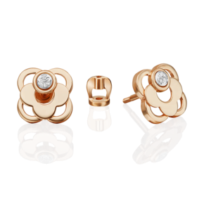 Серьги-пусеты из комбинированного золота с бриллиантами 02-5029-00-101-1111