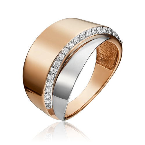 Кольцо из комбинированного золота с фианитами 01-5398-00-401-1111-23