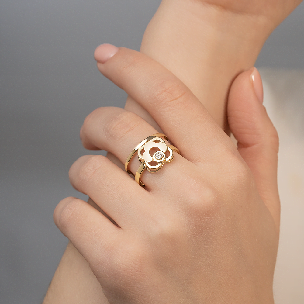 Кольцо из комбинированного золота с бриллиантами 01-5615-00-101-1121