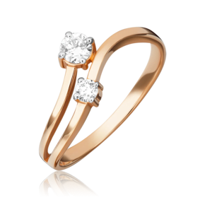 Кольцо из красного золота с бриллиантами 01-0648-00-101-1110-30