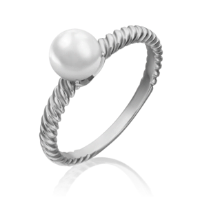 Кольцо из белого золота с жемчугом культивированным 01-5328-00-301-1120-31