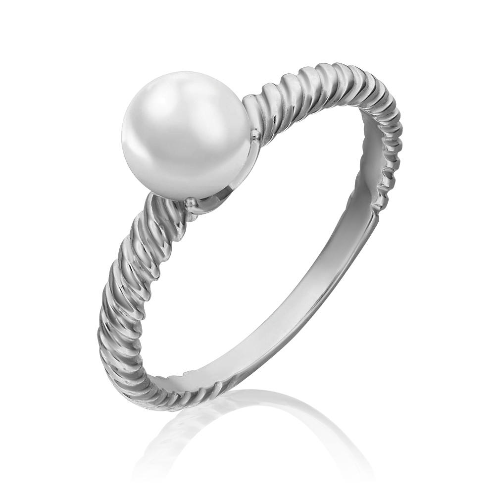 Кольцо из белого золота с жемчугом культивированным 01-5328-00-301-1120-31