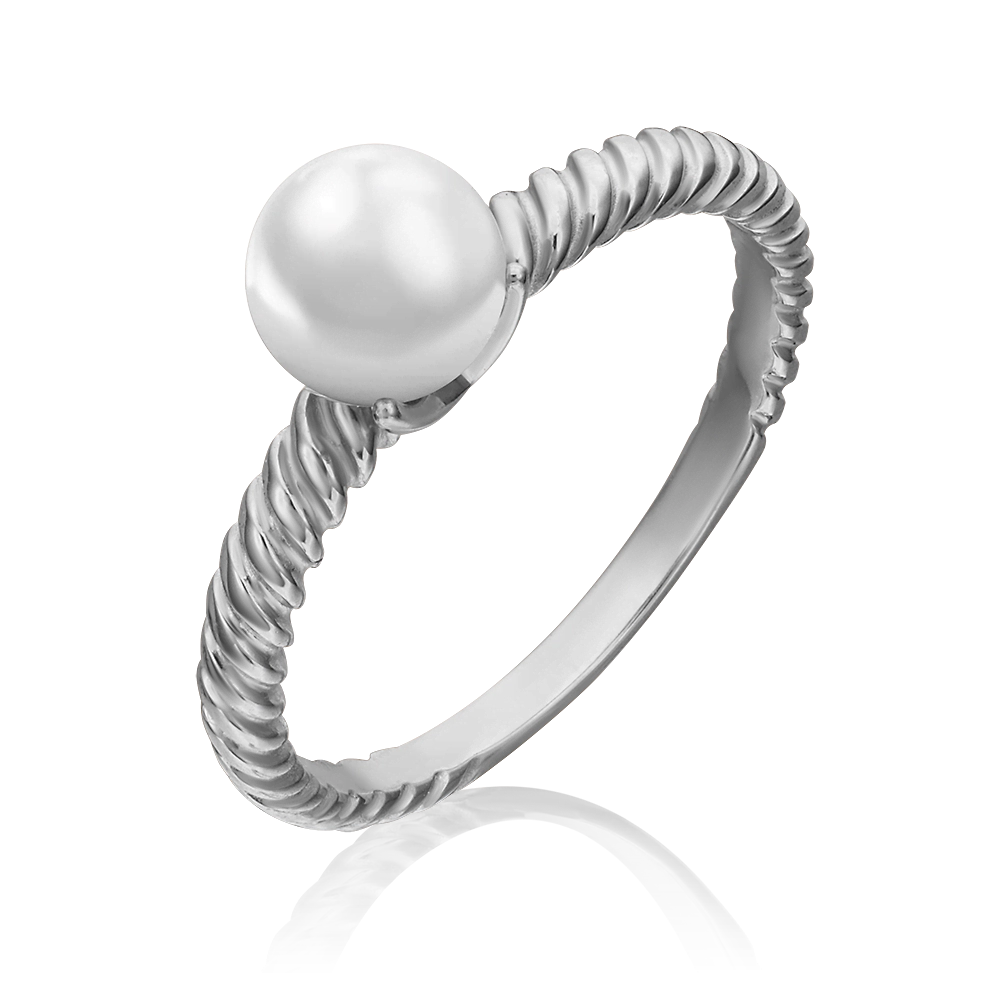 Кольцо из белого золота с жемчугом культивированным 01-5328-00-301-1120-31