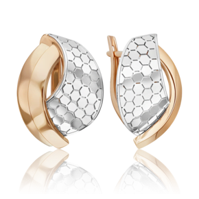 Серьги из комбинированного золота 02-5277-01-000-1111