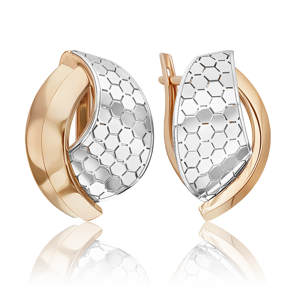 Серьги из комбинированного золота 02-5277-01-000-1111