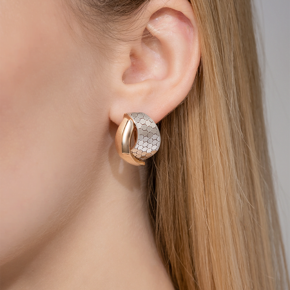 Серьги из комбинированного золота 02-5277-01-000-1111