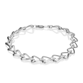 Браслет из белого золота с фианитами 05-0603-00-401-1120-33