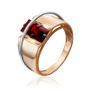 Кольцо из комбинированного золота с гранатом 01-5312-00-204-1111-46
