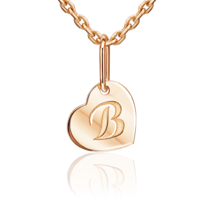 Подвеска «Буква В» из красного золота 03-3658-В-000-1110