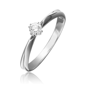 Помолвочное кольцо из белого золота с бриллиантом 01-0931-00-101-1120-30