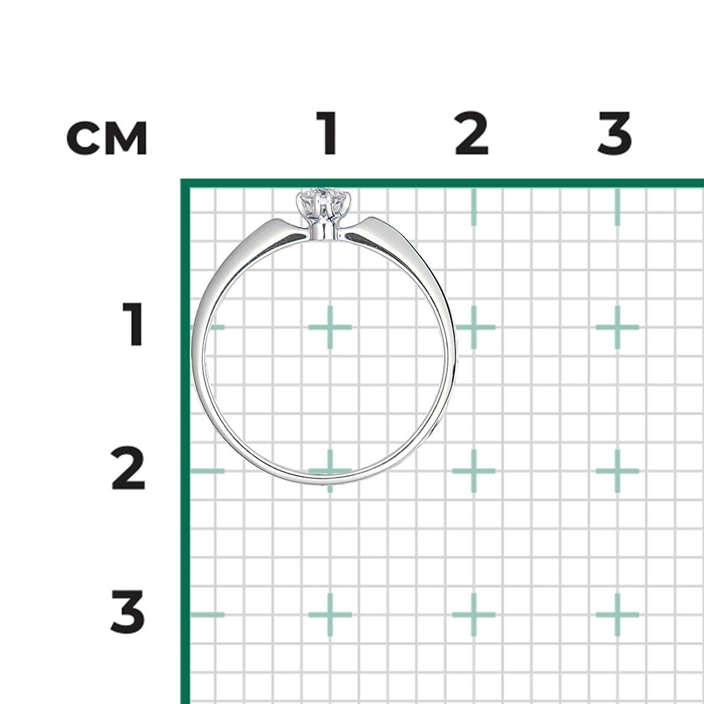 Помолвочное кольцо из белого золота с бриллиантом 01-0931-00-101-1120-30