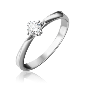 Помолвочное кольцо из белого золота с бриллиантом 01-0939-00-101-1120-30
