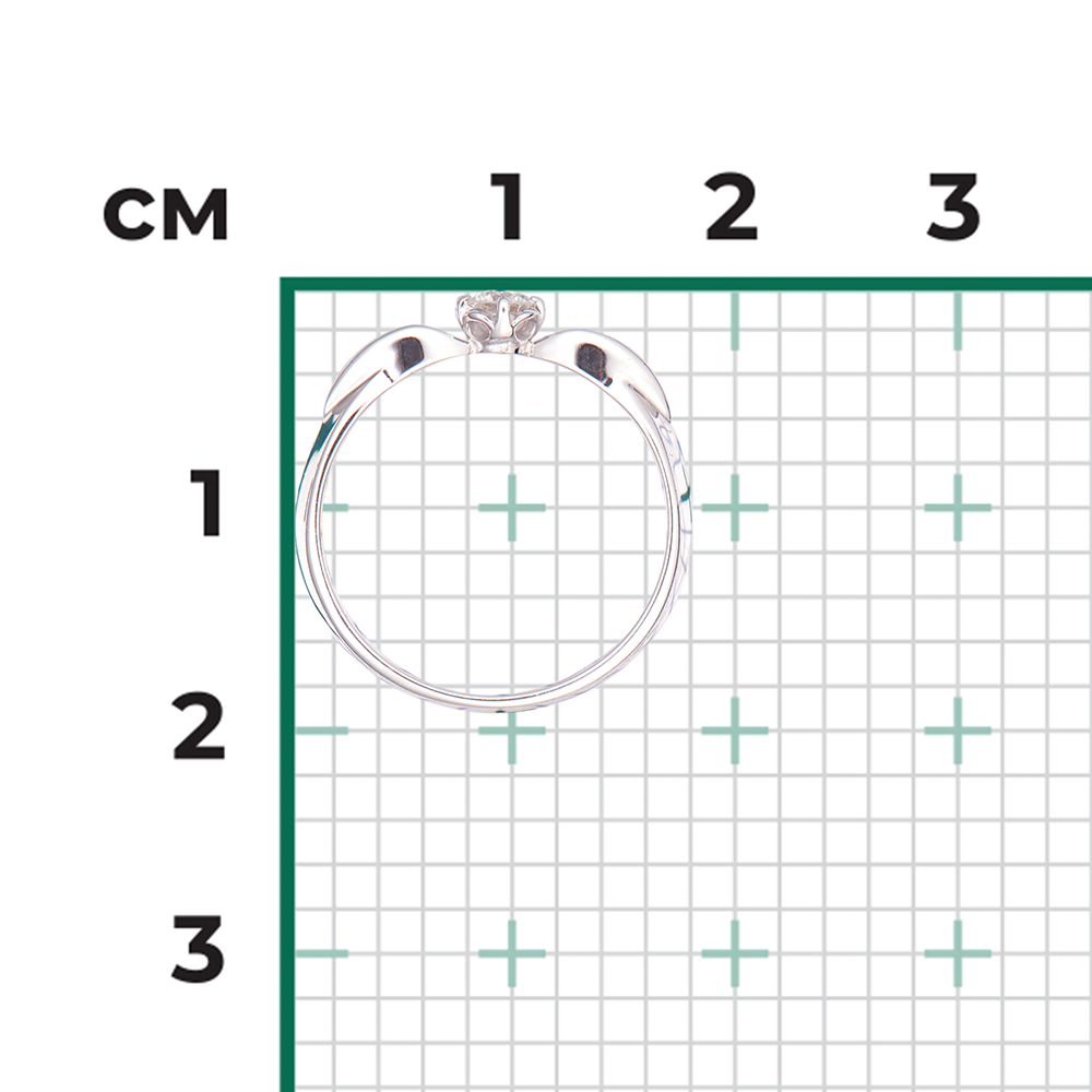 Помолвочное кольцо из белого золота с бриллиантом 01-0957-00-101-1120-30