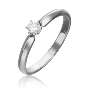 Помолвочное кольцо из белого золота с бриллиантом 01-0983-00-101-1120-30