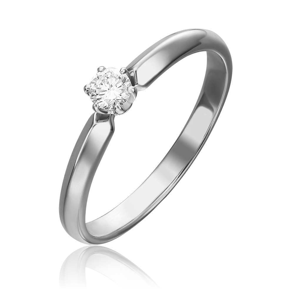 Помолвочное кольцо из белого золота с бриллиантом 01-0983-00-101-1120-30