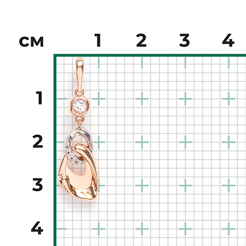 Подвеска «Настроение» из комбинированного золота с натуральными топазами white 03-3294-00-201-1111