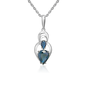 Подвеска из белого золота с сапфирами 03-3616-00-102-1120