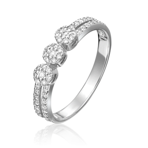 Кольцо из белого золота с бриллиантами 01-1414-00-101-1120-30