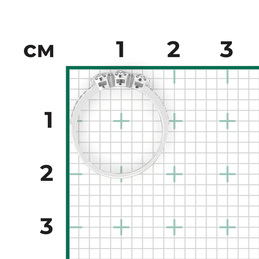 Кольцо из белого золота с бриллиантами 01-1414-00-101-1120-30