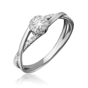 Кольцо из белого золота с бриллиантами 01-1416-00-101-1120-30