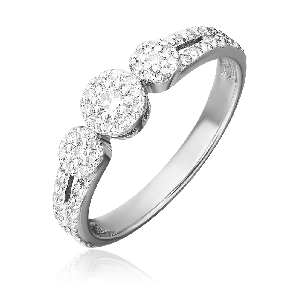 Кольцо из белого золота с бриллиантами 01-1418-00-101-1120-30