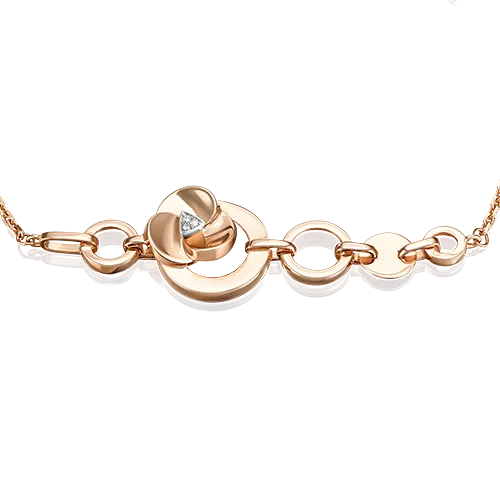 Браслет из комбинированного золота с бриллиантами 05-0738-00-101-1111