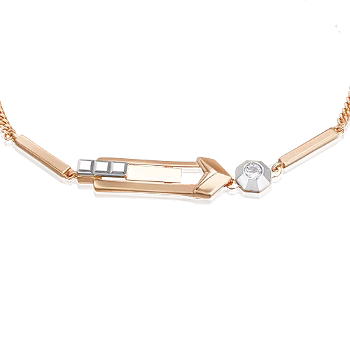 Браслет из комбинированного золота с натуральным топазом white 05-0754-00-201-1111