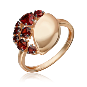 Кольцо из красного золота с гранатами 01-5828-00-204-1110
