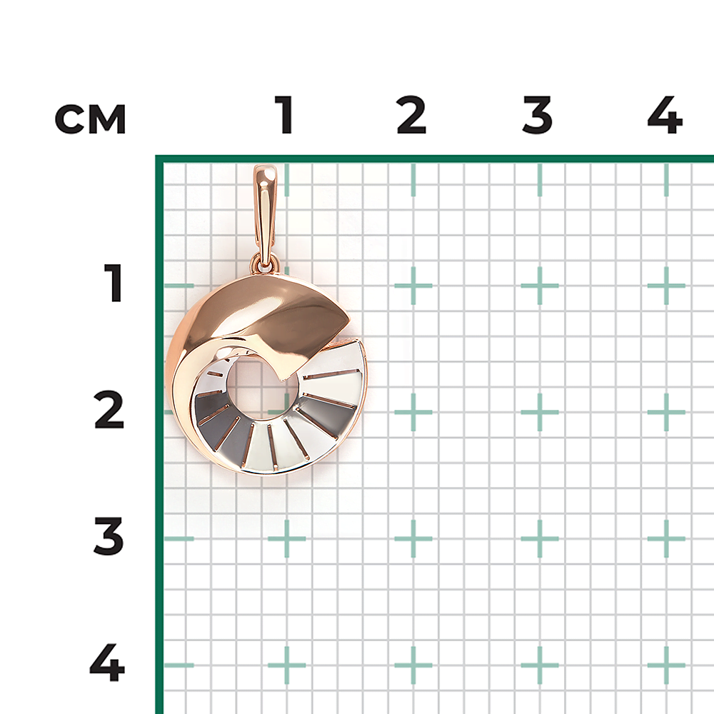 Подвеска из комбинированного золота 03-3542-00-000-1111