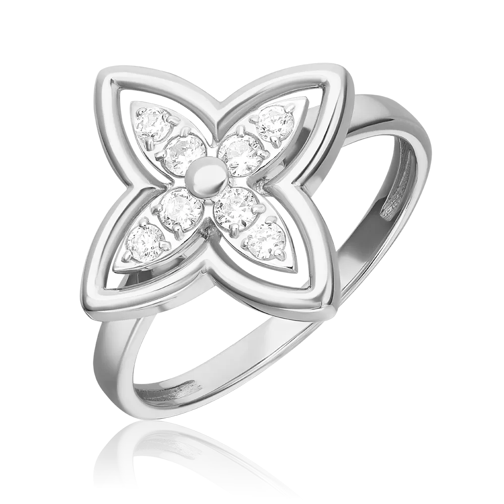 Кольцо из белого золота с фианитами 01-5886-00-401-1120