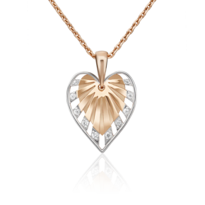 Подвеска из красного золота с фианитами 03-3027-00-401-1110-48