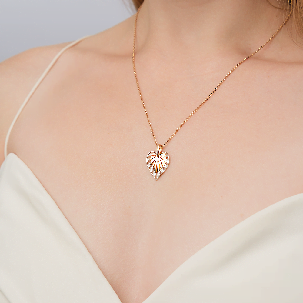 Подвеска из красного золота с фианитами 03-3027-00-401-1110-48