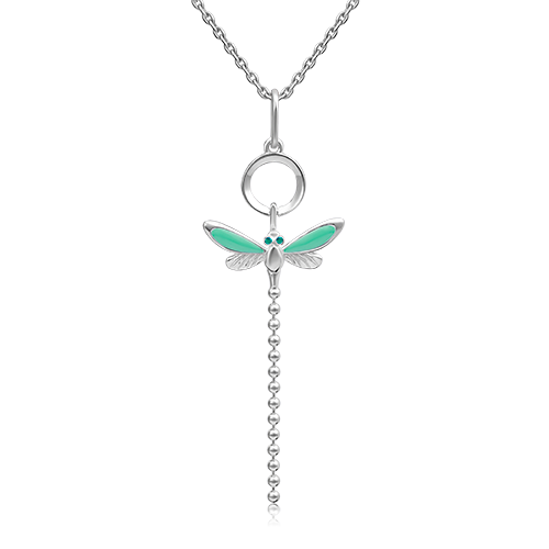 Подвеска «Стрекоза» из серебра с эмалью 03-3189-02-000-0200-71