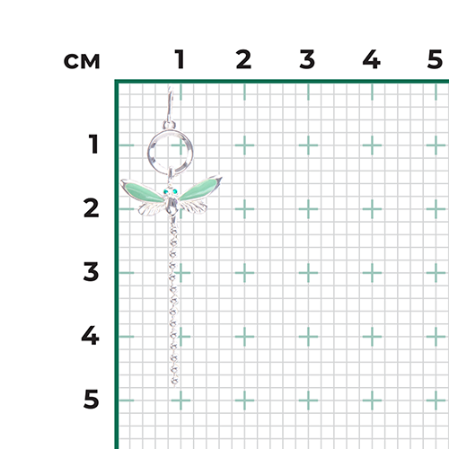 Подвеска «Стрекоза» из серебра с эмалью 03-3189-02-000-0200-71