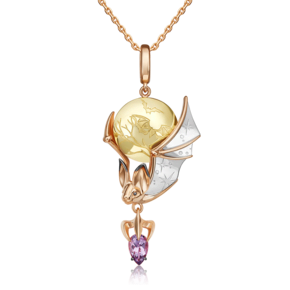 Подвеска «Ночная магия» из комбинированного золота с аметистом 03-3317-00-203-1140