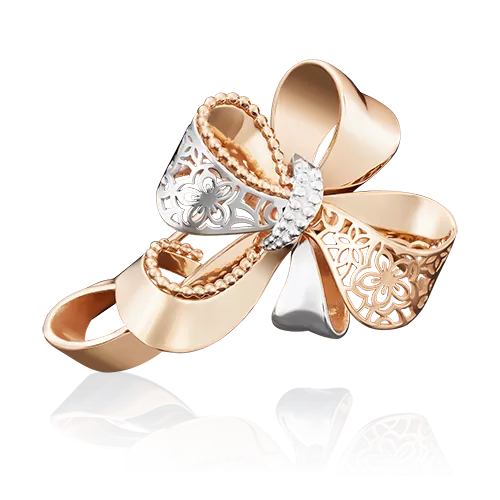 Брошь «Бант» из красного золота 04-0172-00-000-1110-48