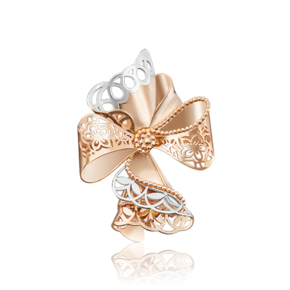 Брошь «Бант» из красного золота 04-0173-00-000-1110-48