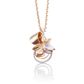 Подвеска «Нарцисс» из красного золота с эмалью 03-2674-00-000-1110-48