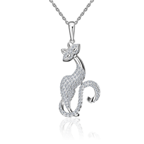 Подвеска «Кошка» из серебра с фианитами 03-1575-00-401-0200