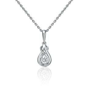 Подвеска из белого золота с фианитом 03-3037-00-501-1120-38